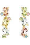 SWAROVSKI Multicolored Gema Drop Earrings assymetrical design (mixed cuts)