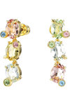 SWAROVSKI Multicolored Gema Drop Earrings assymetrical design (mixed cuts)