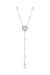 SWAROVSKI White Ariana Grande x Swarovski T Necklace Crystal Pearl