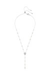 SWAROVSKI White Ariana Grande x Swarovski T Necklace Crystal Pearl