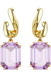 SWAROVSKI Purple Millenia Drop Earrings (octagon cut)