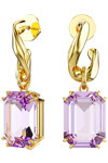 SWAROVSKI Purple Millenia Drop Earrings (octagon cut)