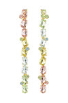 SWAROVSKI Multicolored Gema Drop Earrings assymetrical design (mixed cuts)