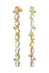 SWAROVSKI Multicolored Gema Drop Earrings assymetrical design (mixed cuts)