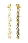 SWAROVSKI Multicolored Gema Drop Earrings assymetrical design (mixed cuts)