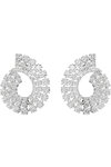 SWAROVSKI White Matrix Hoop Earrings (mixed round cuts)