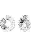 SWAROVSKI White Matrix Hoop Earrings (mixed round cuts)