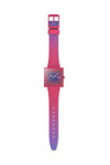 SWATCH Essentials Squarely Berry Two Tone Silicone Strap