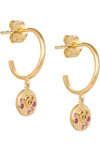 DOUKISSA NOMIKOU Celeste Ruby Hoops Gold