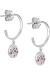 DOUKISSA NOMIKOU Celeste Ruby Hoops Silver