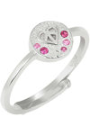 DOUKISSA NOMIKOU Celeste Ruby Ring Silver (One Size)