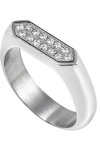 BREIL Stylize Stainless Steel Ring with Zircons (No 14)