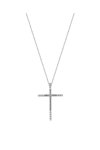 18ct White Gold Cross with Diamonds by FaCaD’oro