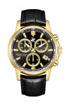 BEVERLY HILLS POLO CLUB Chronograph Black Leather Strap