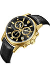 BEVERLY HILLS POLO CLUB Chronograph Black Leather Strap