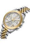 BEVERLY HILLS POLO CLUB Diamonds Dual Time Two Tone Stainless Steel Bracelet