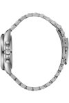 BEVERLY HILLS POLO CLUB Diamonds Dual Time Silver Stainless Steel Bracelet