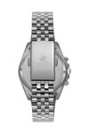 BEVERLY HILLS POLO CLUB Diamonds Dual Time Silver Stainless Steel Bracelet