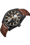 BEVERLY HILLS POLO CLUB Automatic Brown Leather Strap