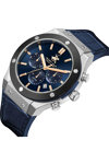 BEVERLY HILLS POLO CLUB Dual Time Blue Rubber Strap